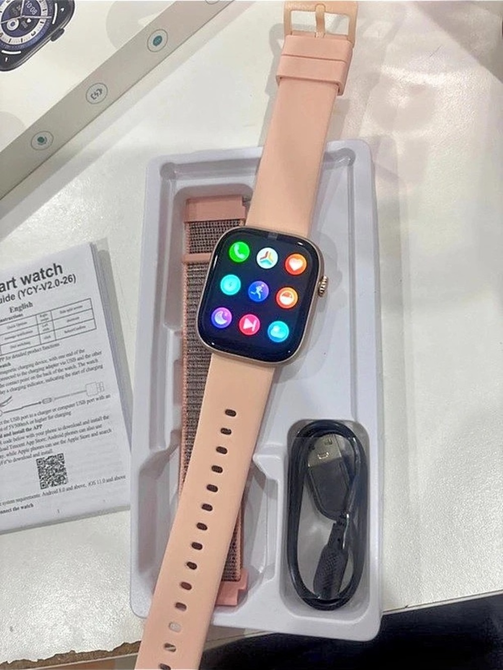 Pink & Black Smartwatch